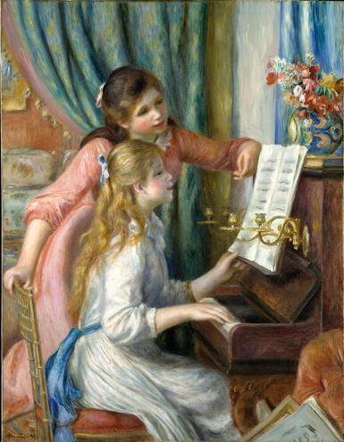 Pierre Auguste RENOIR: Jeunes filles au piano